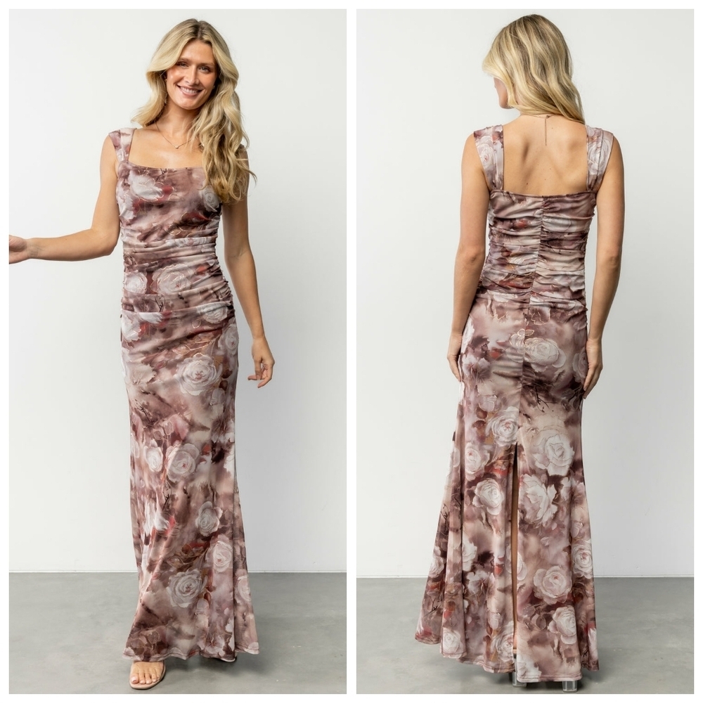 Baltic Born Amelia Dusty Clove Floral Tank Maxi Dress